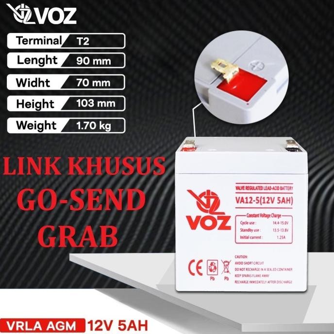 Battery Ups 12V 5Ah aki kering ups 12v 5Ah Aki Baterai Ups 12v 4,5Ah