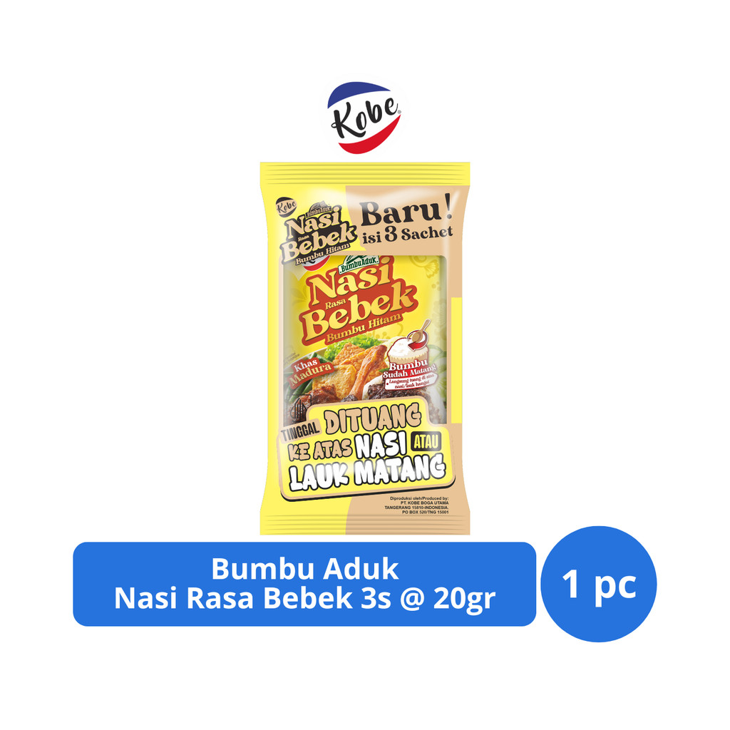 

Kobe Bumbu Aduk Nasi Rasa Bebek 3s @ 20gr