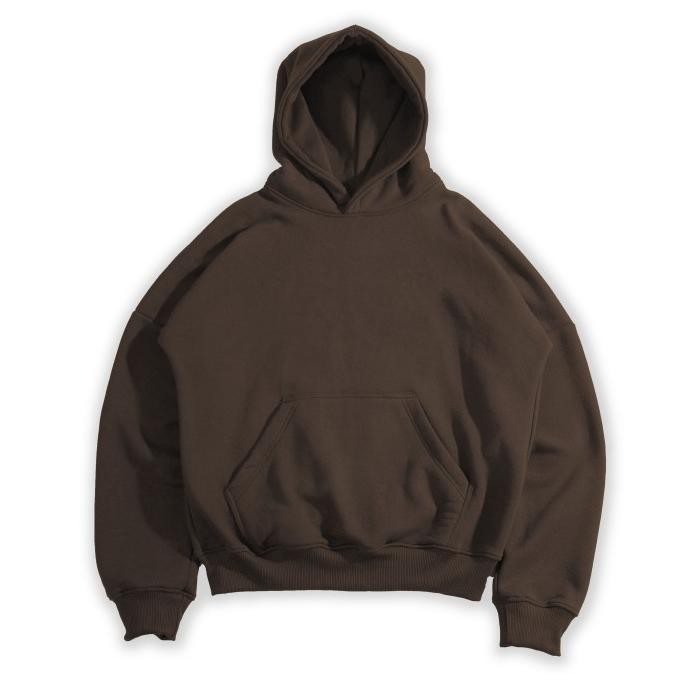 New | Promo Oversized Boxy Hoodie Brown