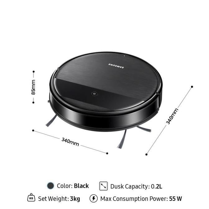 Samsung Smart Robot Vacuum Cleaner dengan WiFi Control - VR05R5050WK