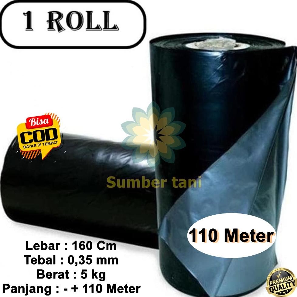 Premium Gila Plastik Mulsa 1 Roll Lebar 160 Cm Plastik Pertanian Hitam Perak Fg-87