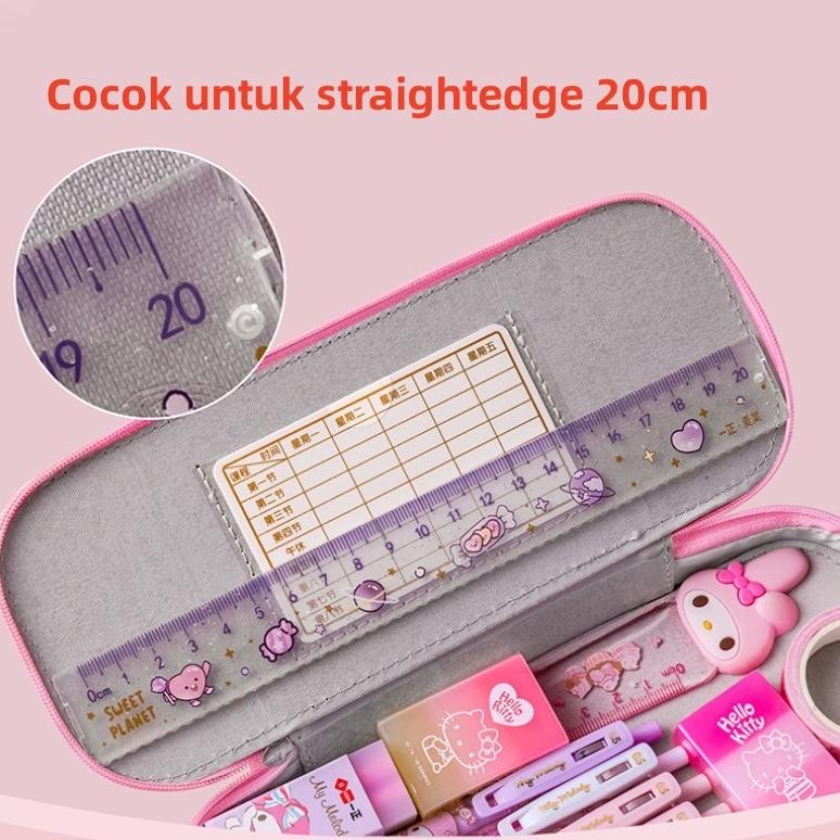 

EVY-510 Kotak Pensil Sanrio Kapasitas Besar Kawaii Cinnamoroll Melody Hellokitty Melody Pensil Sekolah Tas Pensil Kartun Kotak Alat Tulis Hadiah Alat Tulis Murah