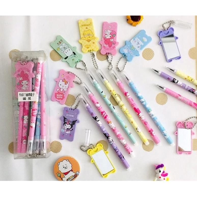 

sd-67 (LUSINAN) PULPEN SANRIO LOTSO PEN SKATEBOARD PEN SISIR PEN CERMIN Sale