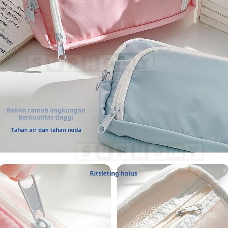 

tg-342 Tempat alat tulis kotak pencil aesthetic Tas PenaTempat Pencil Tas Pensil kapasitas besar Terlaris