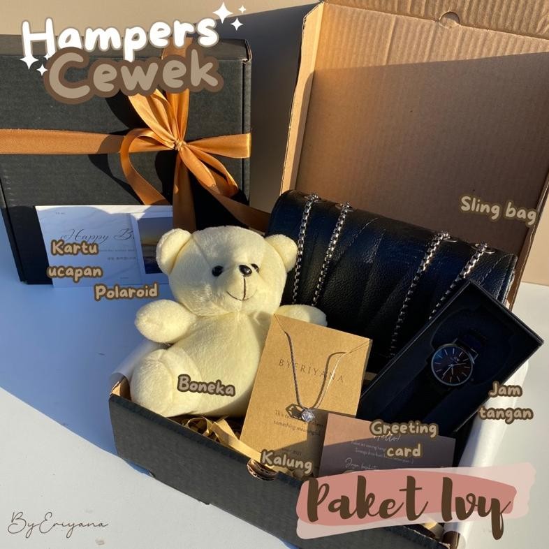 

FUZ-611 HAMPERS CEWEK ULANG TAHUN HAMPERS KADO WISUDA GIFT BOX ULTAH HADIAH WISUDA PAKET KADO HADIAH PREMIUM ISI TAS SLING BAG WANITA GRADUATION ANNIVERSARY WEDDING VALENTINE SEMPRO SKRIPSI BIRTHDAY GIFTBOX UNTUK PACAR SAHABAT GURU KEKINIAN AESTHETIC