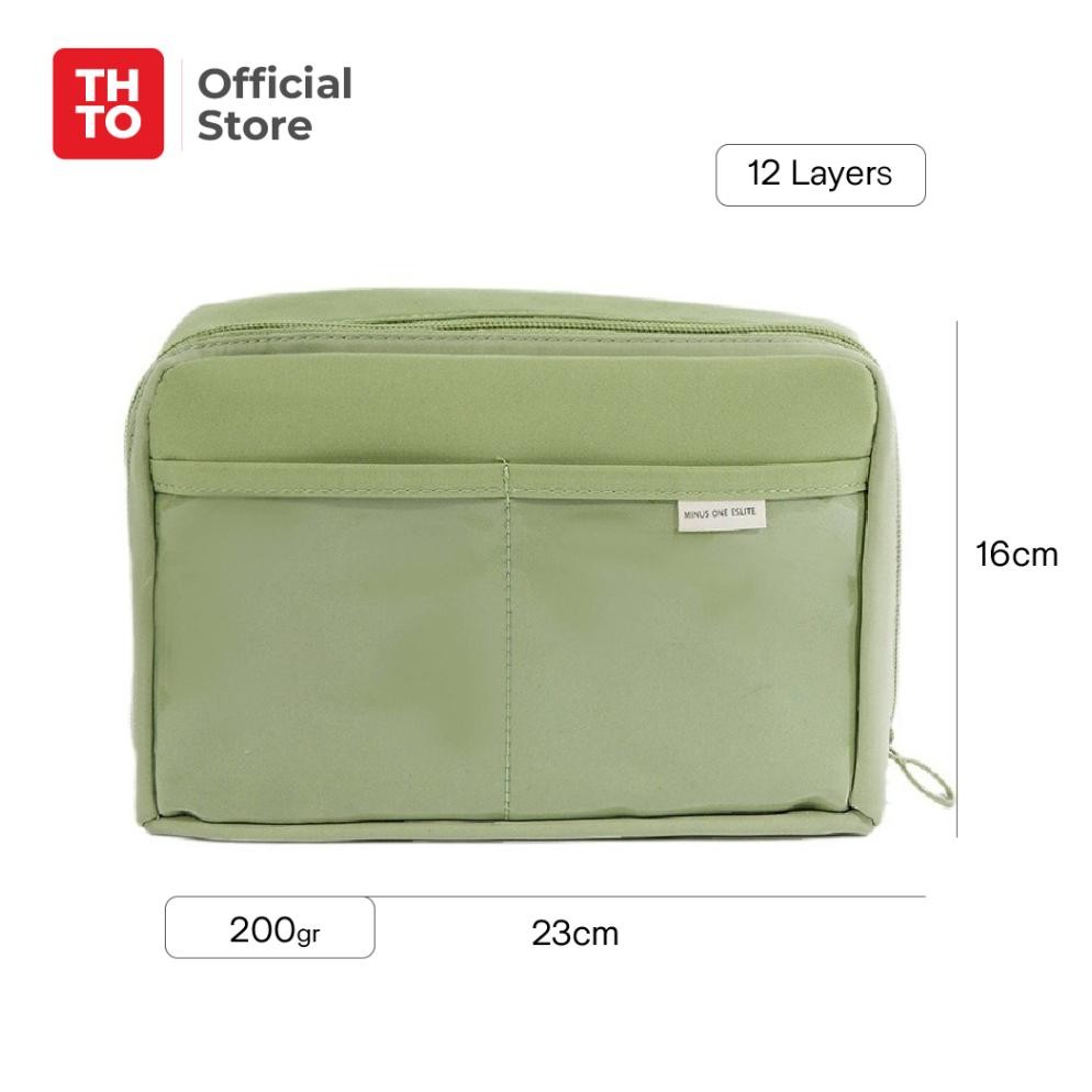 

fn-56 THTO 12 Layer Tas Tempat Pensil Case Pouch Anak Sekolah Transparan Kapasitas Besar Stationery Kantor A020 Terlaris