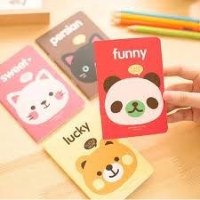 

Buku Tulis Kartun Lucu , note book mini segi buku tulis memo kecil lucu