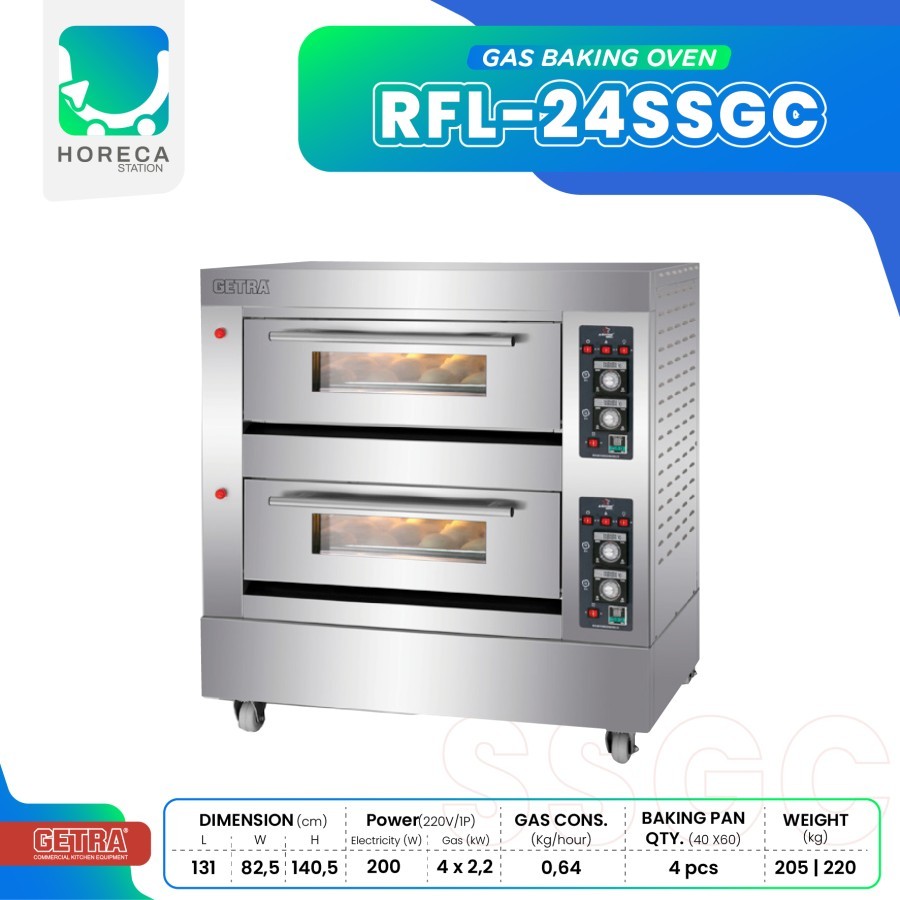 GETRA Gas Baking Oven RFL-24SSGC / RFL 24SSGC / RFL 24 SSGC