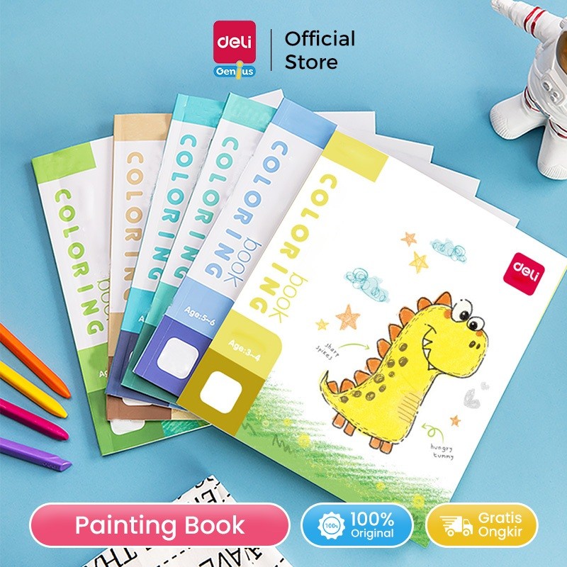 

Deli Children Coloring Book / Buku Mewarnai Anak Bahasa Mandarin 23 Lembar Berbagai Tema 73353