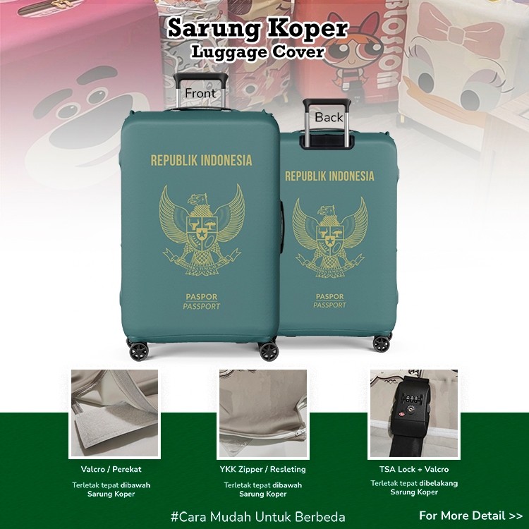 Paspor / Passport Indonesia Pelindung Koper / Sarung Koper