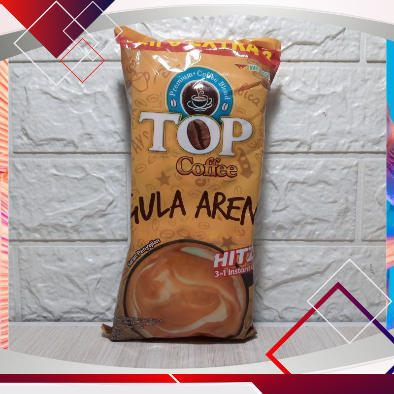 

Top Coffee Kopi Rasa Gula Aren Pack isi 9pcs x 22gr .