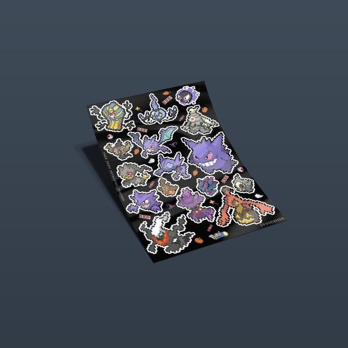 

DFR Sticker Halloween A5 SPOOKYMON Pokemon Pixel TERLARIS