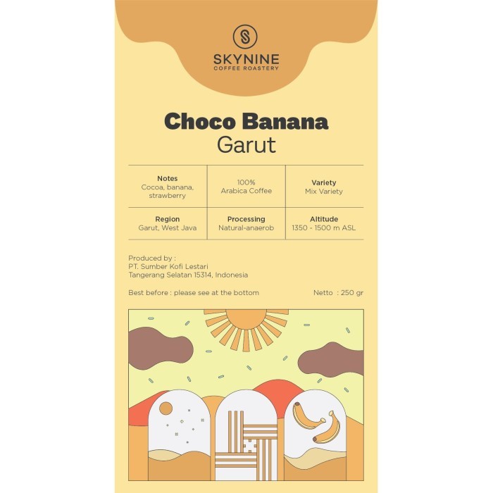 

Kopi Arabika Choco Banana Garut Natural Anaerob Roasted Bean 250 Gr