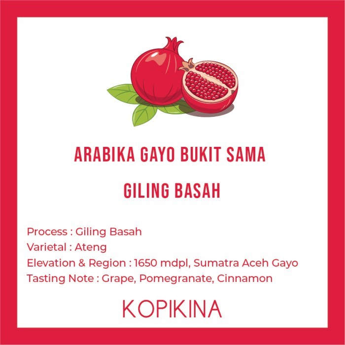 

Arabika Gayo Bukit Sama Giling Basah 200 Gr