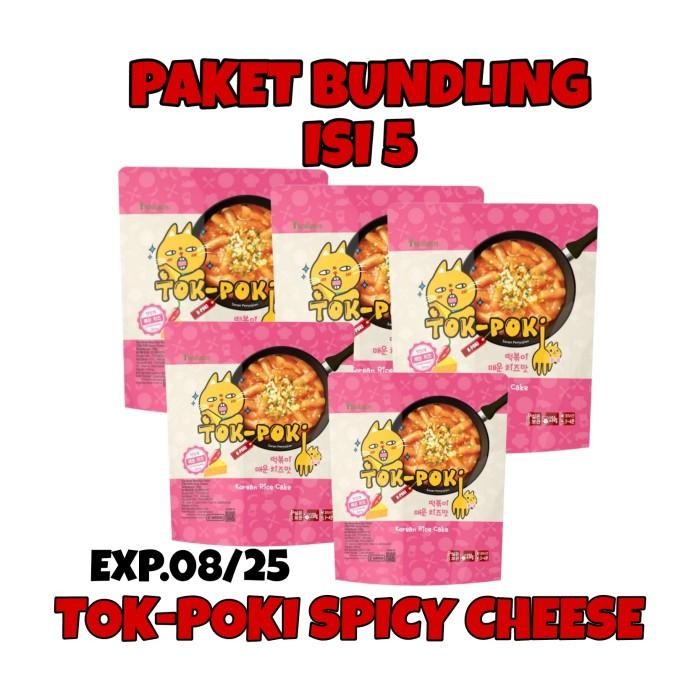 

BUNDLING ISI 5 - Korinus K-Bunsik Tokpoki/ Tok-Poki pedas keju instan Halal