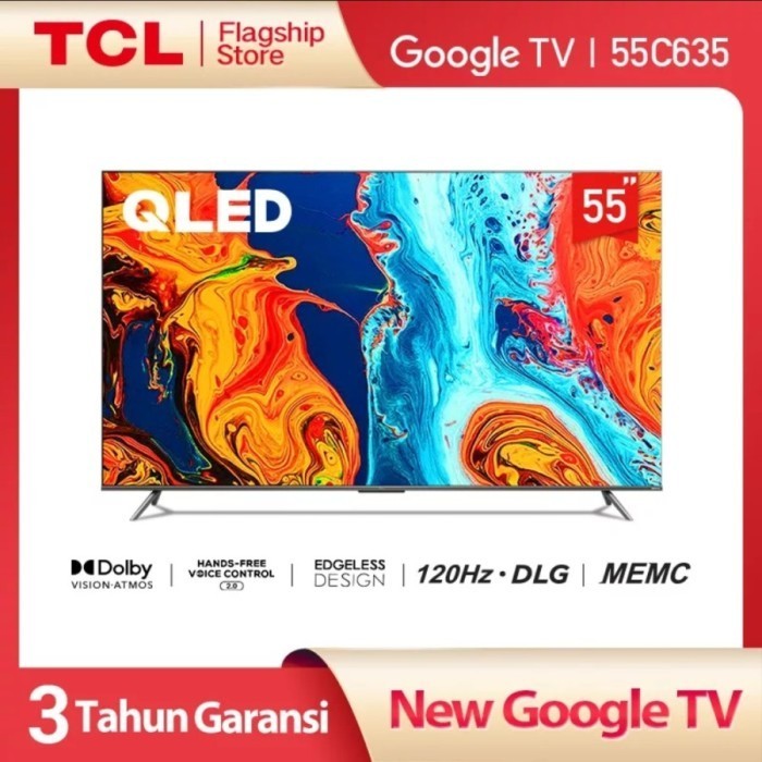 TCL QLED 55C635 GOOGLE TV SMART Android TV 4K 55 inch 55" C635