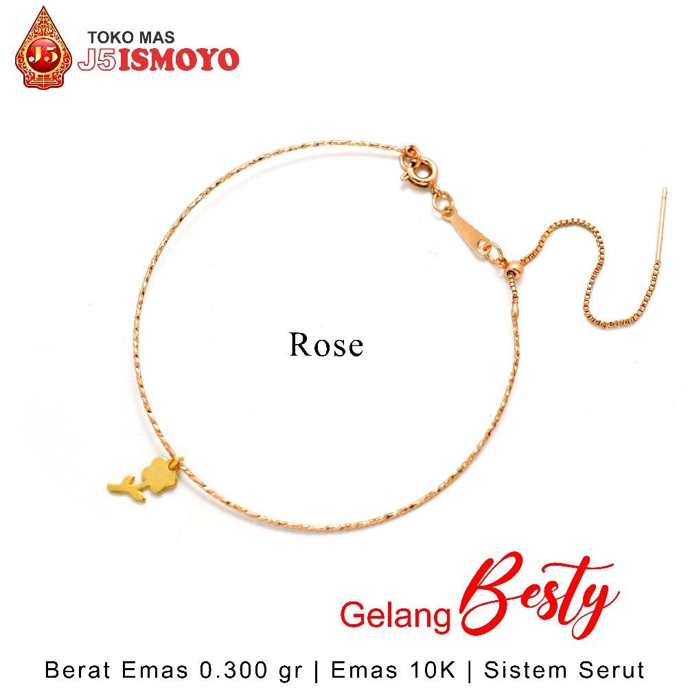 Gelang Tali Kombinasi Emas Besty J5 Ismoyo baru
