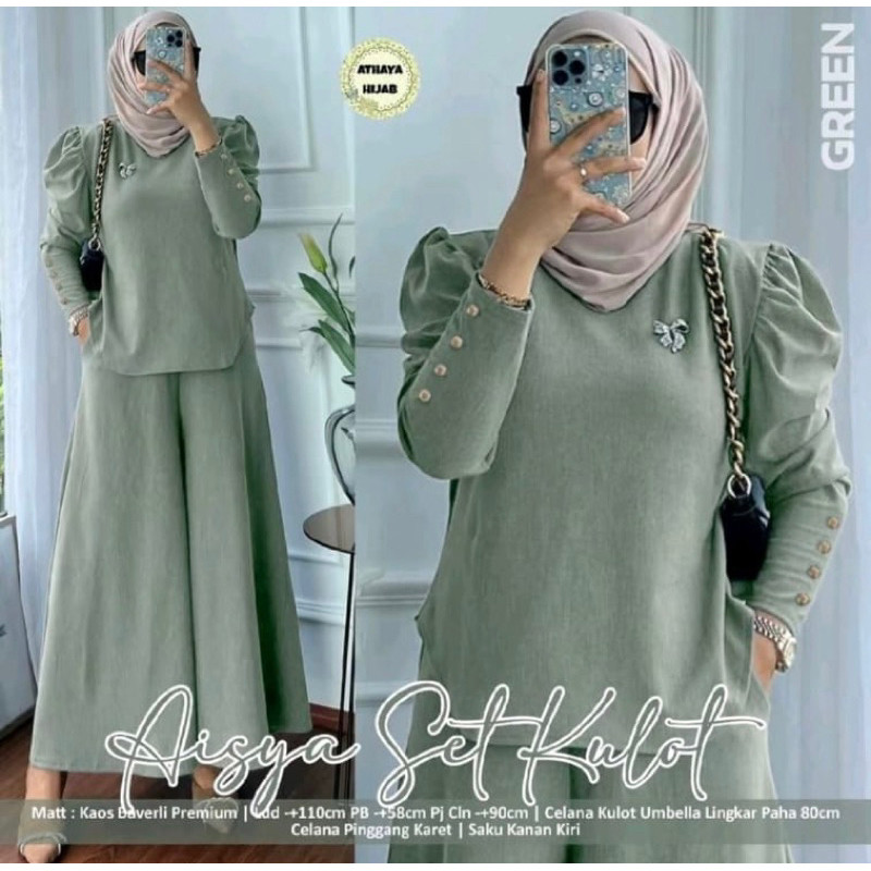 Baju Setelan Wanita One Set Dewasa 2024 Stelan Cewek Tunik 1Stel Pakaian Jumbo One Set Remaja Korea 