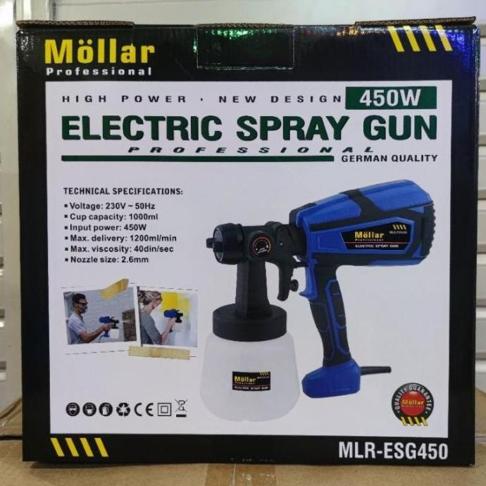 Electric Spray Gun Mollar Esg450 Spray Painter 450 Watt Bisa Minyak