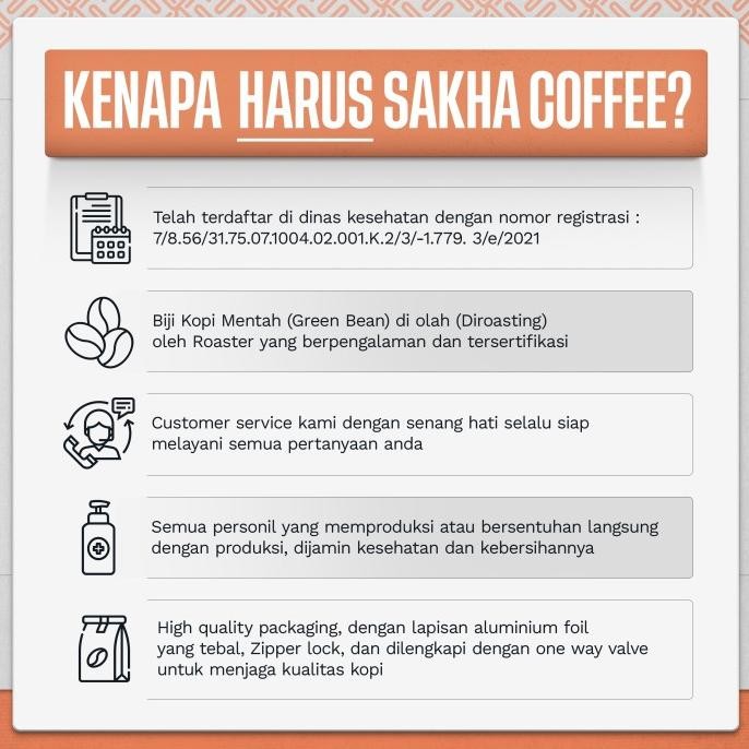 

Biji Kopi Bubuk Arabika Flores Arabica Coffee Roast Beans Sakha 500G