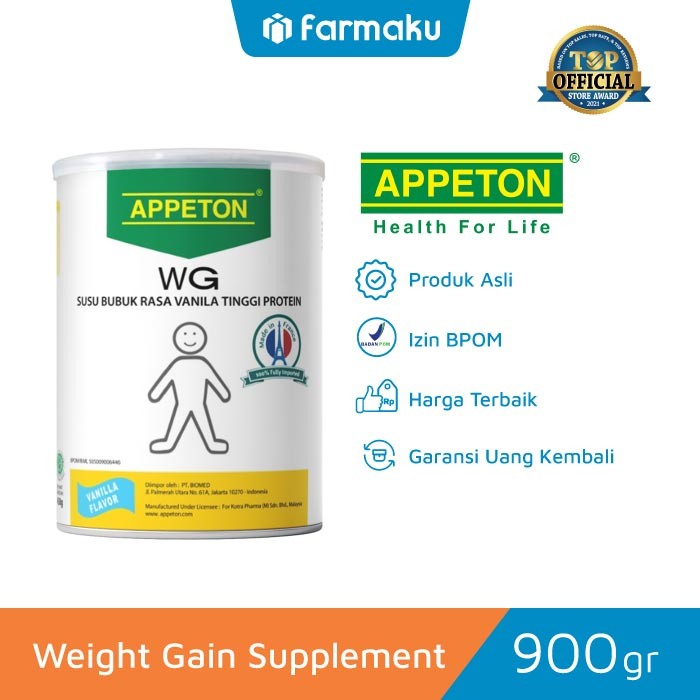 

Appeton Weight Gain Adult Susu Gemuk Dewasa Rasa Vanila 900 gr