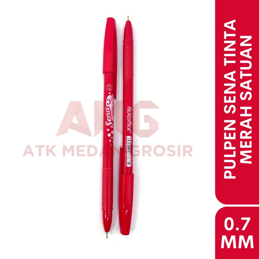 

PULPEN SENA FLEXOFFICE TINTA MERAH PER SATUAN