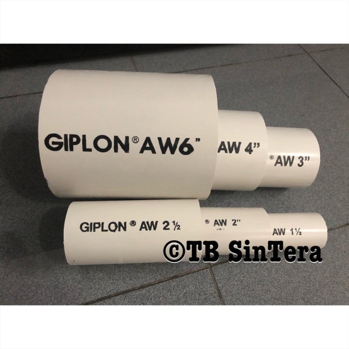 Pipa PVC 6" inch AW Putih Giplon per Batang