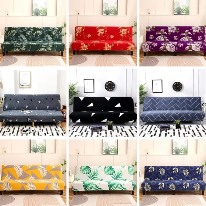 Cover sofa bed INFORMA strecth-Sarung PENUTUP sofa bed ELASTIS motif