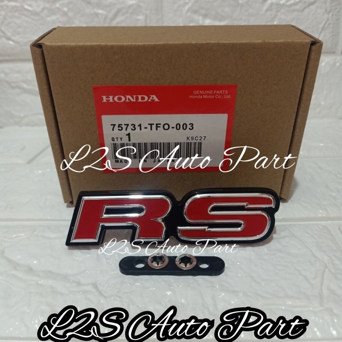 Logo Emblem Lambang Huruf RS Gril Grill Depan Honda Jazz New Brio RS