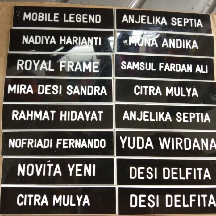 

Terlaris NameTag Papan Nama Dada Grafir PDH TNI/POLRI SALE