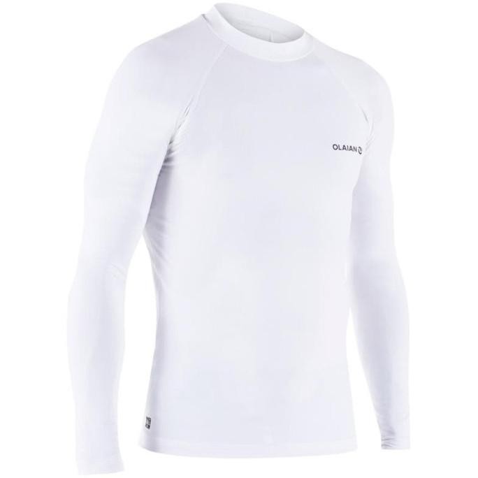 Decathlon Olaian Kaos Putih Selancar Lengan Panjang Anti-Uv - 8403266