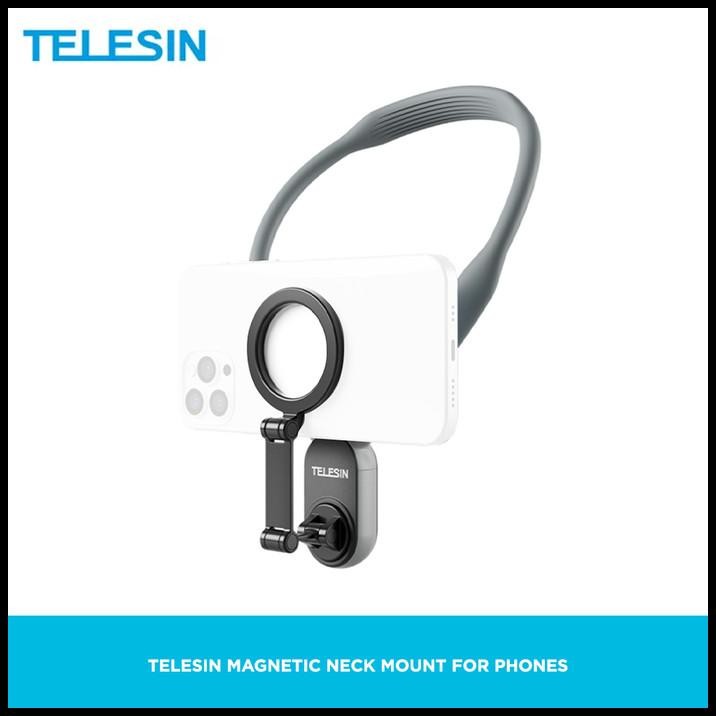 Telesin Hanging Magnetic Neck Holder Smartphone Mount Bracket - Grey