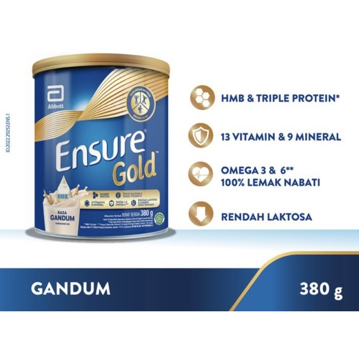 

ENSURE GOLD RASA GANDUM 380gr - susu lansia - lanjut usia