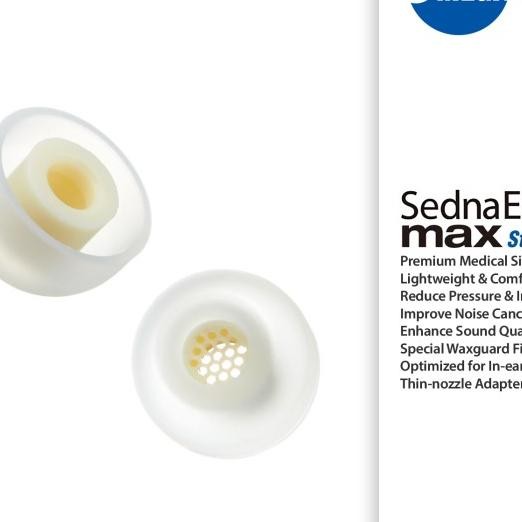 Azla Sednaearfit Max Standard For Iem & Tws | Medical Silicone Eartips