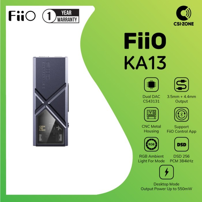 Fiio Ka13 Dual Cs43131 Portable Usb Dac Amplifier