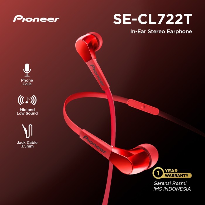 Pioneer Earphone Se-Cl722T