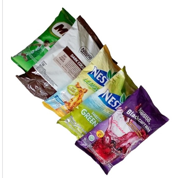 

Paket Milo + Dark Cocoa + Nestea Lemon Tea + Green Tea + Blackcurrant