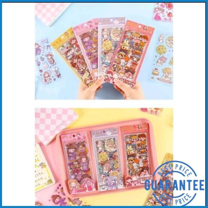

| HPT | STIKER LUCU SEMI TRANSPARAN, STIKER HIASAN DIARY, 1 SET 6 LEMBAR