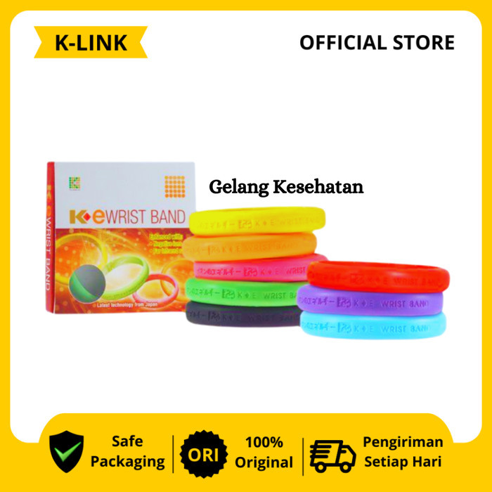 Gelang K Ion Nano Bracelet E Wristband Kesehatan Klink Original K Link