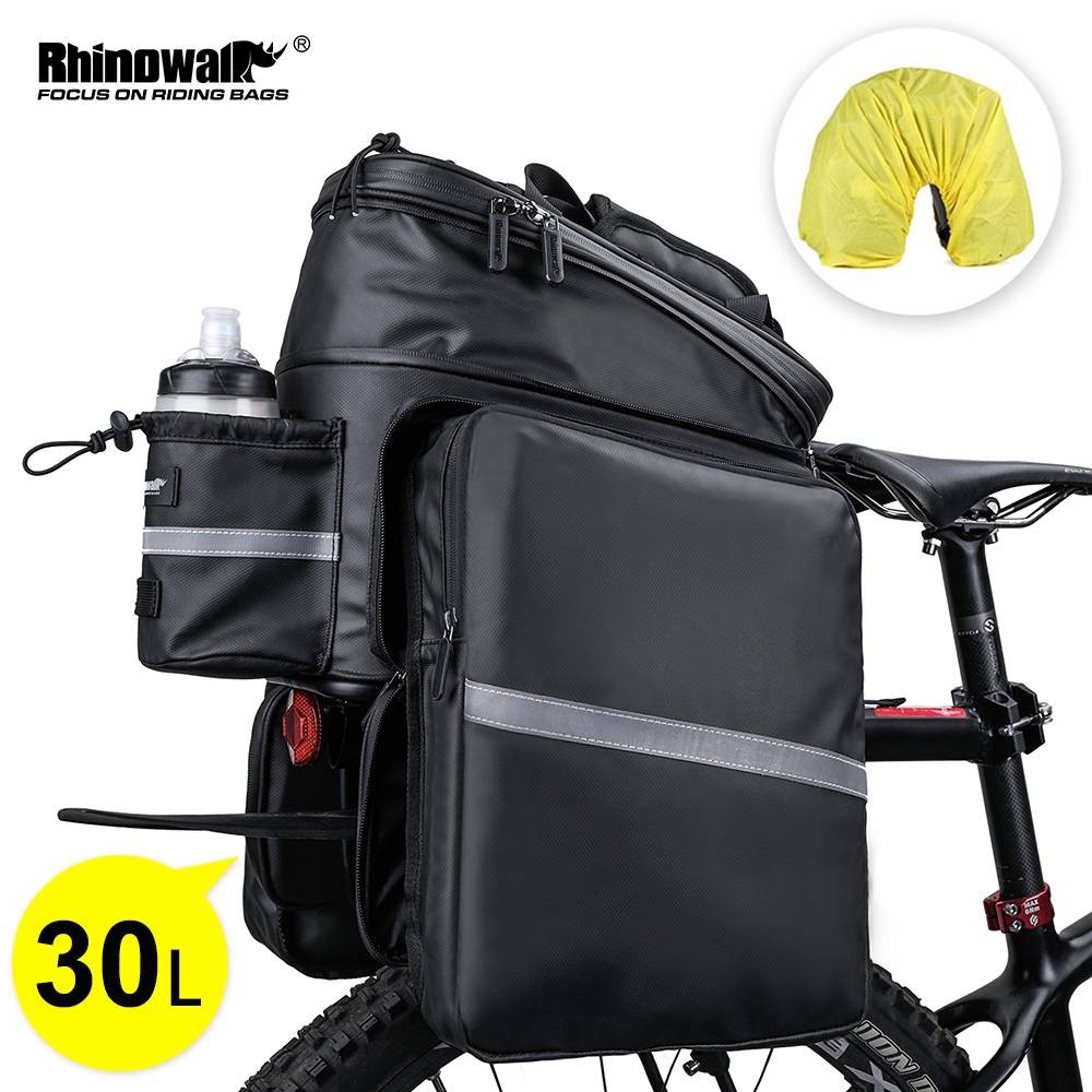 Rhinowalk Tas Sepeda 30L Keranjang Beban Sepeda Kapasitas Besar Tahan Air Rak Sadel Sepeda Gunung Ta