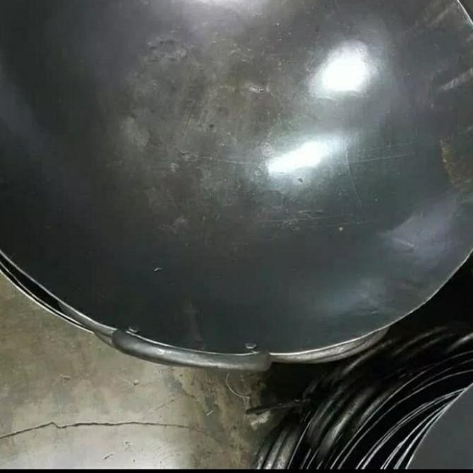 Wok/Wajan Plat Baja Hitam 45Cm