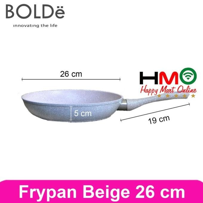 Bolde Frypan 26Cm Beige Bolde Superpan Panci Wajan Granit 26Cm