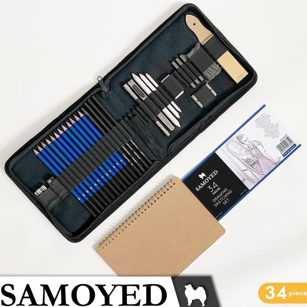 

PERALATAN PENSIL GAMBAR SKETSA / PROFESSIONAL DRAWING SKETCHING SET SAMOYED