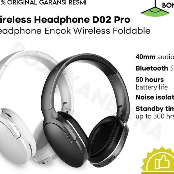 Baseus Headphone Encok Headphone Wireless Foldable D02 Pro