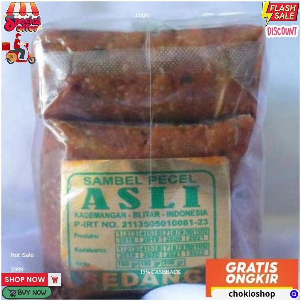 

Sambel Pecel Asli Blitar 840 Gram Bg Best Seller