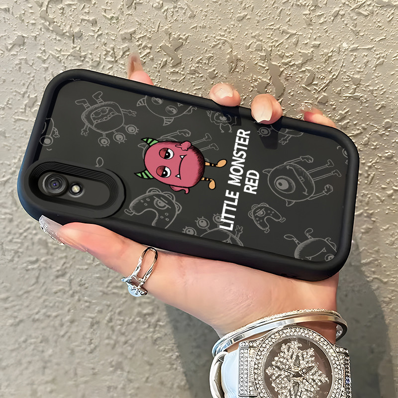 Casing Hp Untuk Xiaomi Redmi 9A Redmi 9i Redmi 9T Redmi 9 Power Case Casing HP pola Monster merah Ke