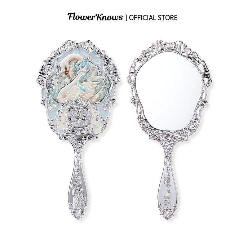 Flower Knows Swan Ballet Series Cermin Tangan 3 Jenis Alat Rias [HADIAH] |4235115B|