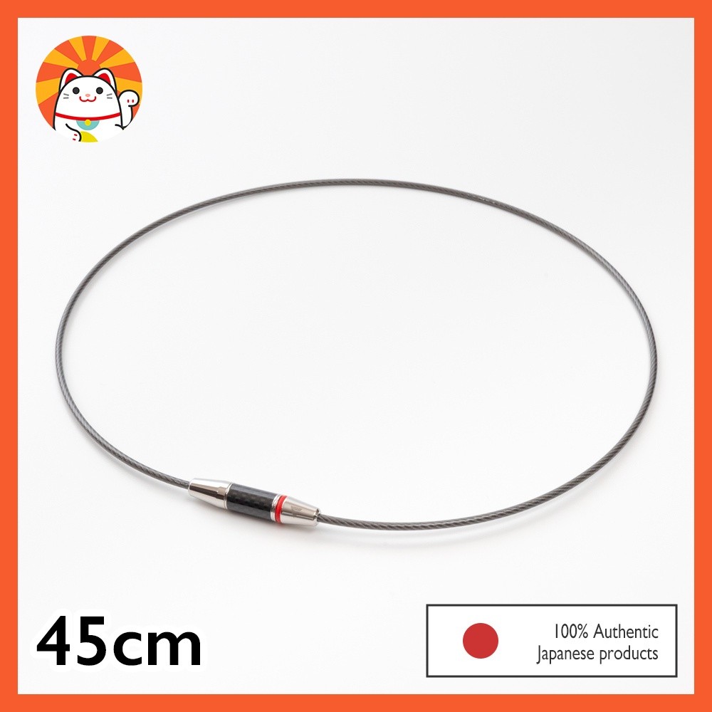 Kawat Kalung Phiten RAKUWA EXTREME Carbon Silver 45cm p088 |A3A5AFFB|