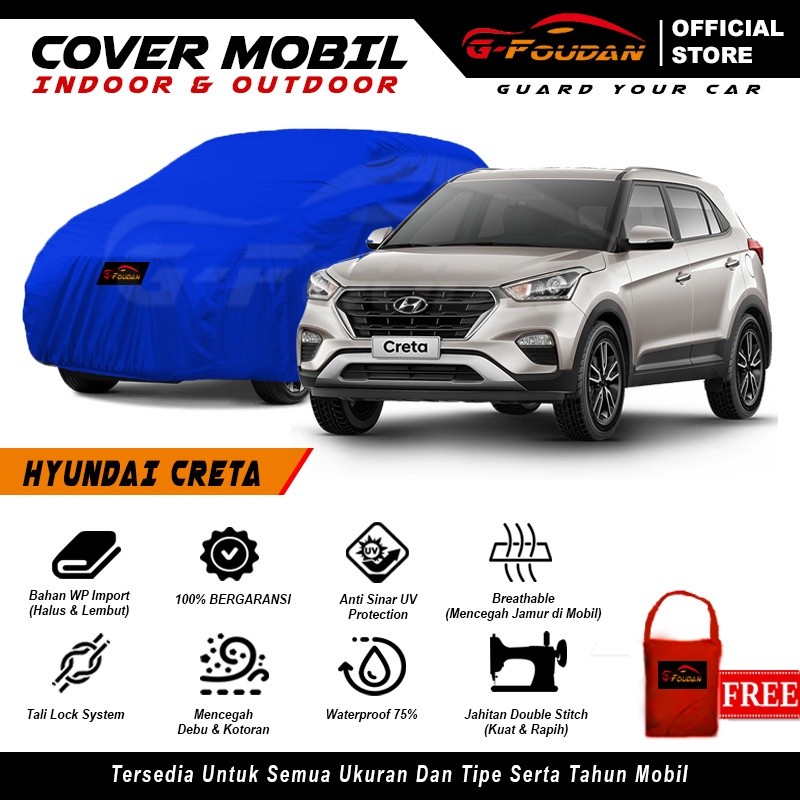 Body Cover Mobil Hyundai Creta / Sarung Mobil Hyundai Creta / Selimut Hyundai Creta 2022 2023 Tutup 