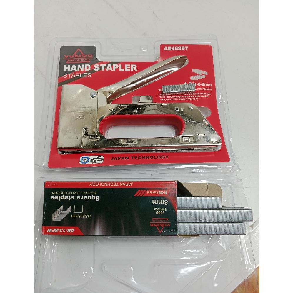 

SPECIAL Promo Paket Staples + Isi Refill Staples Tembak R23 Staples Manual Paket + Isi Refill Staples Gun Tacker Stapler Staples Perekat Powerfull original YUKIDO er-79